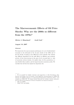 The Macroeconomic Effects of Oil Price from the 1970s? ∗