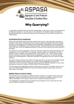 Why Quarrying?