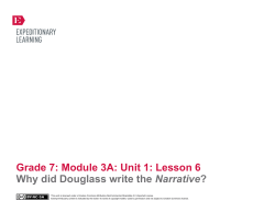 Grade 7: Module 3A: Unit 1: Lesson 6 Narrative