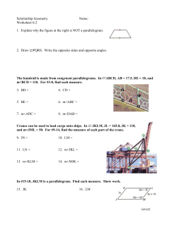 Scholarship Geometry  Name: Worksheet 6-2