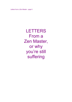 LETTERS From a Zen Master,