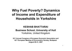Why Fuel Poverty? Dynamics of Income and