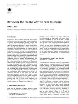 Reviewing the reality: why we need to change * Peter J. Lin Introduction