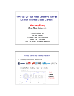 Why is P2P the Most Effective Way to Xiaodong Zhang