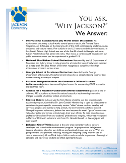 You ask, “Why Jackson?” We Answer: