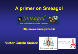 A primer on Smeagol Víctor García Suárez