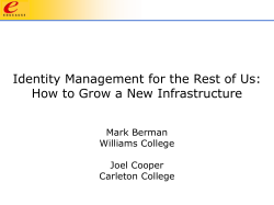 Identity Management for the Rest of Us: Mark Berman Williams College