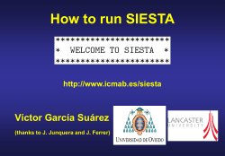 How to run SIESTA Víctor García Suárez