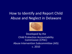 How to Identify and Report Child Abuse and Neglect in Delaware