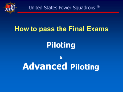 Advanced Piloting How to pass the Final Exams United States Power Squadrons