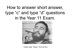 How to answer short answer, type “c” and type “d” questions