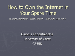 How to Own the Internet in Your Spare Time Giannis Kapantaidakis
