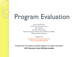 Program Evaluation