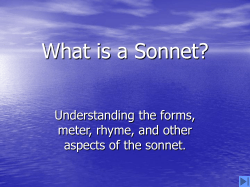 What is a Sonnet? Understanding the forms, meter, rhyme, and other
