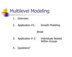 Multilevel Modeling Break