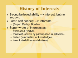 History of Interests