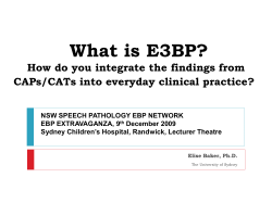What is E3BP? How do you integrate the findings from
