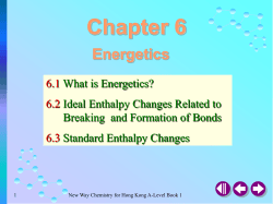 Chapter 6 Energetics