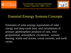 Essential Emergy Systems Concepts