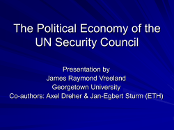 The Political Economy of the UN Security Council