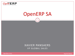 OpenERP SA XAVIER PANSAERS 1