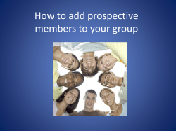 How to add prospective members to your group