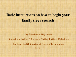 Basic instructions on how to begin your family tree research