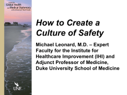 How to Create a Culture of Safety