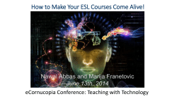 How to Make Your ESL Courses Come Alive! June 13th, 2014