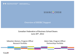 Social Sciences and Humanities Conseil de recherches en Research Council of Canada