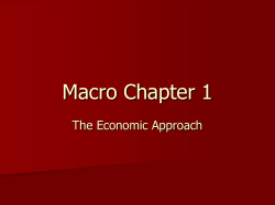 Macro Chapter 1 The Economic Approach
