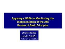 Applying a HRBA to Monitoring the Implementation of the AfT: Lucila Beato