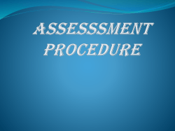 Assessment Procedure Excise