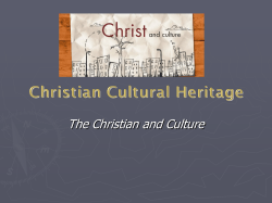 The Christian and Culture