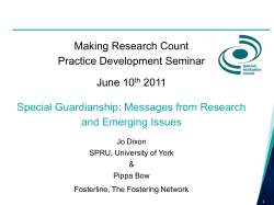 Making Research Count Practice Development Seminar June 10 2011