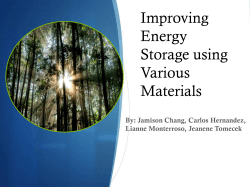 Improving Energy Storage using Various