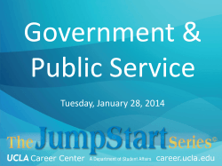 Government &amp; Public Service Tuesday, January 28, 2014
