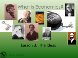 What is Economics? Lesson 3:  The Ideas Economics in One Lesson