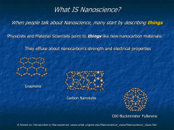 What IS Nanoscience? things