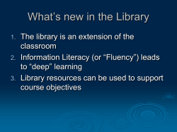 What’s new in the Library