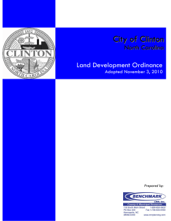 City of Clinton Land Development Ordinance North Carolina