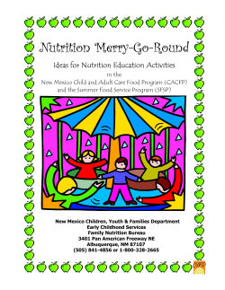 Nutrition Merry-Go-Round Ideas for Nutrition Education Activities in the