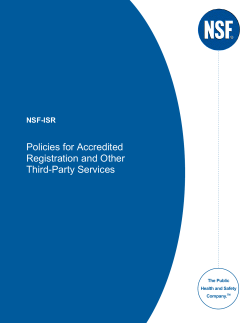 Policies for Accredited Registration and Other Third-Party Services NSF-ISR