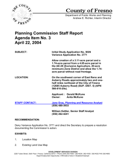 Planning Commission Staff Report Agenda Item No. 3 April 22, 2004