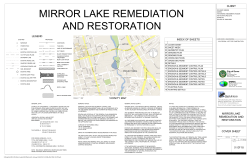 MIRROR LAKE REMEDIATION AND RESTORATION VICINITY MAP City of Dover