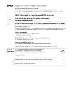 FPPA Application Packet Cover Sheet