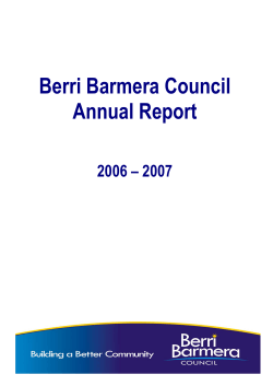Berri Barmera Council Annual Report  2006 – 2007