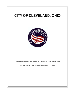 CITY OF CLEVELAND, OHIO COMPREHENSIVE ANNUAL FINANCIAL REPORT