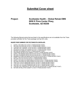 Submittal Cover sheet  Project: Scottsdale Health – Global Rehab EMS