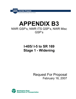 APPENDIX B3 I-405/ I-5 to SR 169 Stage 1 - Widening